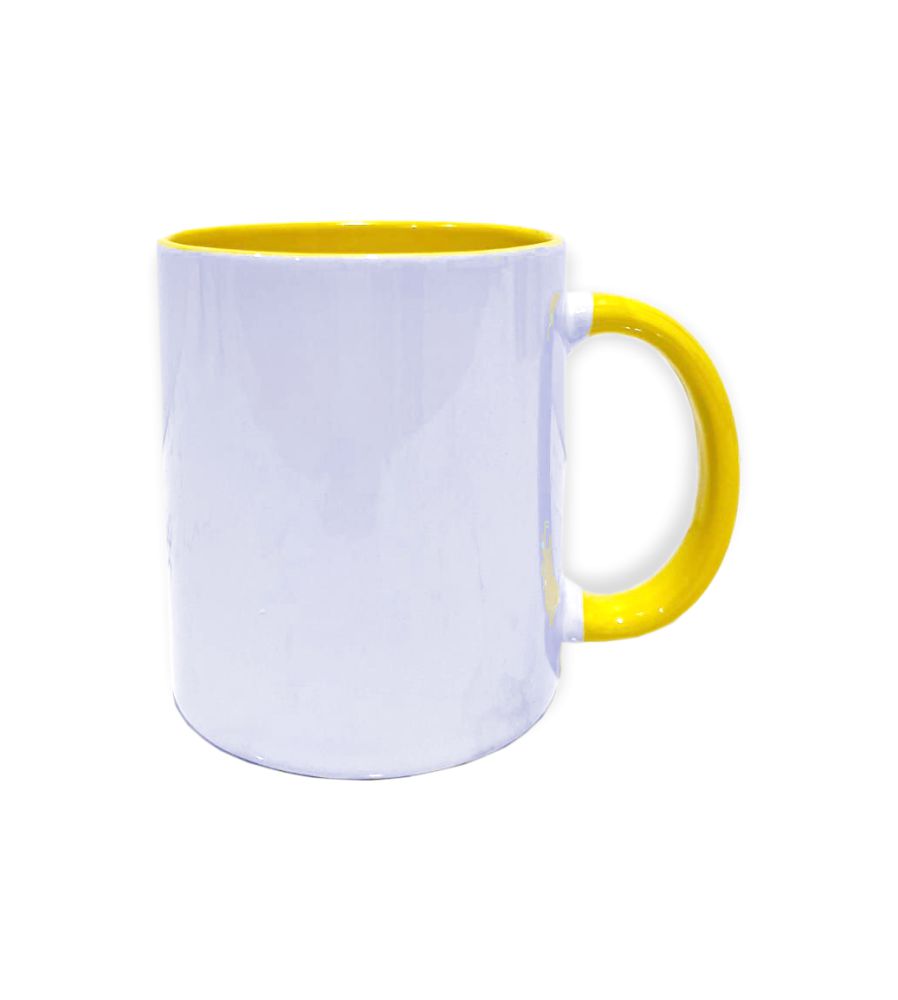 Tazas de Cerámica Sublimable Interior y Asa de Color
