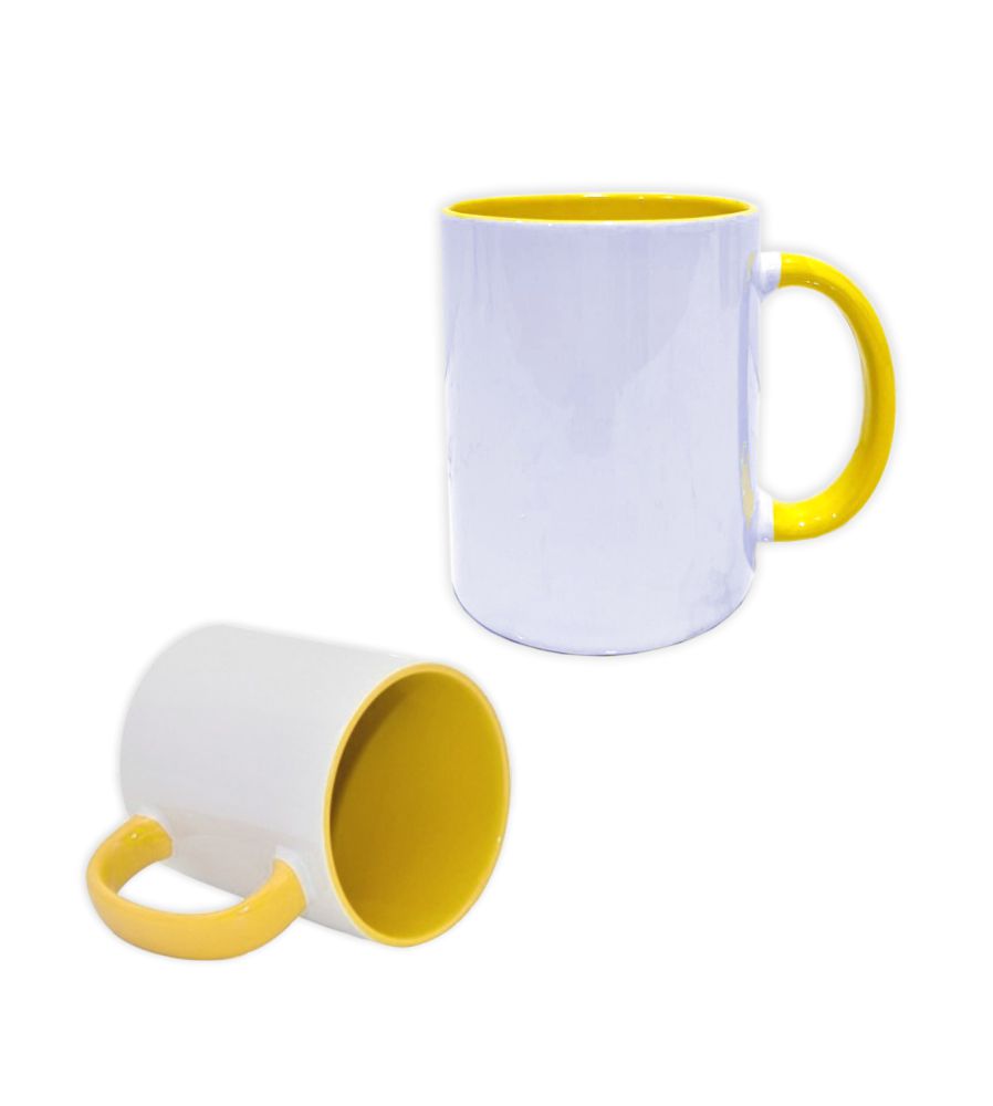 Tazas de Cerámica Sublimable Interior y Asa de Color
