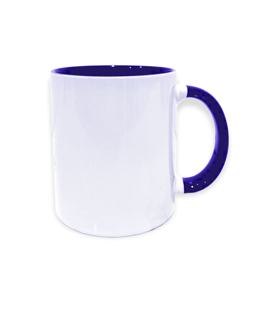 Tazas de Cerámica Sublimable Interior y Asa de Color