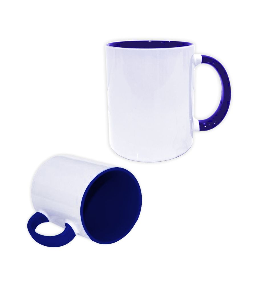 Tazas de Cerámica Sublimable Interior y Asa de Color