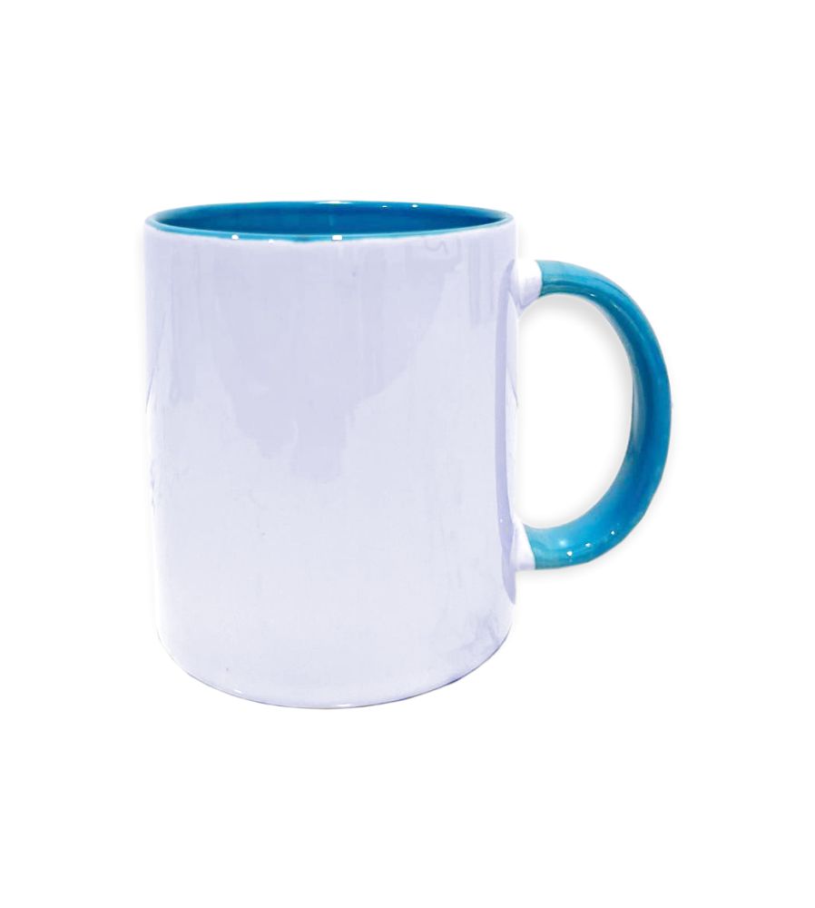 Tazas de Cerámica Sublimable Interior y Asa de Color